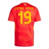 Maglia ufficiale Spagna Lamine Yamal 19 Casa Euro 2024 per Uomo